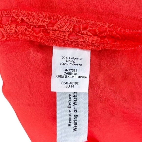 J.Crew Collection Coral Sleeveless Lace Sheath Cocktail Dress Size 2 - Picture 9 of 11